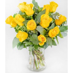 12 Yellow Roses